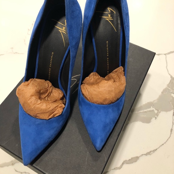 GIUSEPPE ZANOTTI WOMEN’S BLUE HEELS - Picture 1 of 8